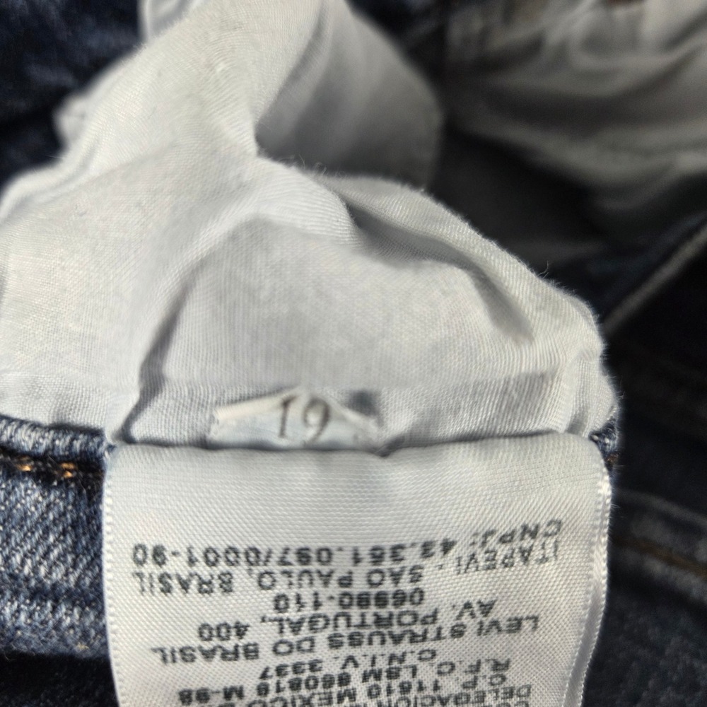 Levis 515 Bootcut Jeans Womens14 S/C Blue Stretch Denim Dark Wash Mid Rise Flare - Picture 4 of 16